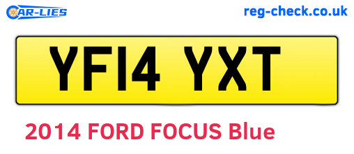 YF14YXT are the vehicle registration plates.