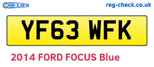 YF63WFK are the vehicle registration plates.