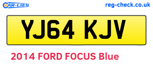 YJ64KJV are the vehicle registration plates.