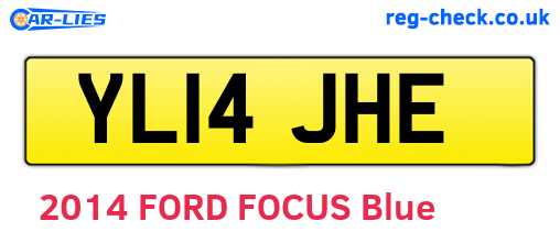 YL14JHE are the vehicle registration plates.