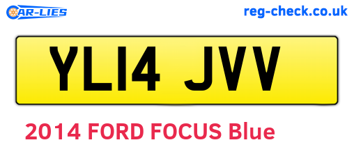 YL14JVV are the vehicle registration plates.