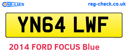 YN64LWF are the vehicle registration plates.