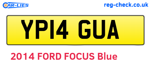 YP14GUA are the vehicle registration plates.