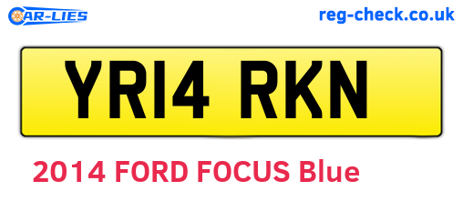 YR14RKN are the vehicle registration plates.