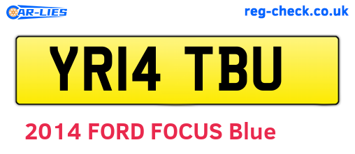 YR14TBU are the vehicle registration plates.