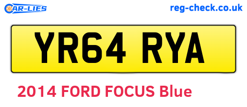 YR64RYA are the vehicle registration plates.