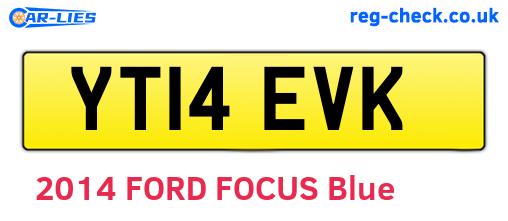 YT14EVK are the vehicle registration plates.