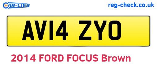 AV14ZYO are the vehicle registration plates.