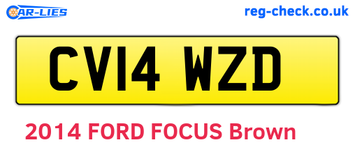 CV14WZD are the vehicle registration plates.