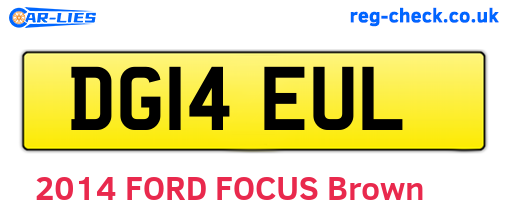 DG14EUL are the vehicle registration plates.