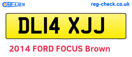 DL14XJJ are the vehicle registration plates.