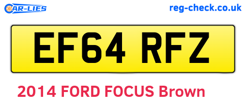 EF64RFZ are the vehicle registration plates.