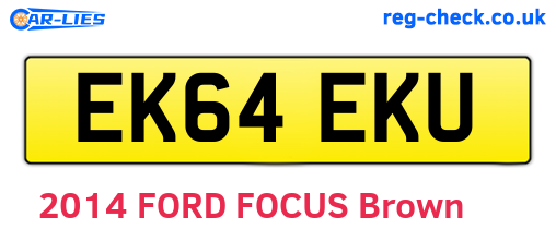 EK64EKU are the vehicle registration plates.