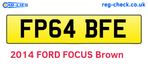 FP64BFE are the vehicle registration plates.