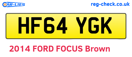 HF64YGK are the vehicle registration plates.