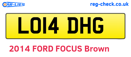 LO14DHG are the vehicle registration plates.
