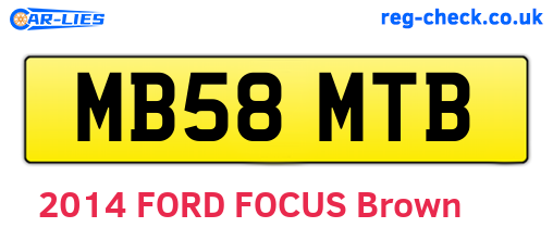MB58MTB are the vehicle registration plates.