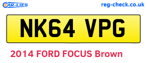 NK64VPG are the vehicle registration plates.