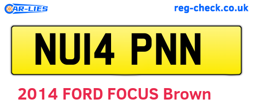 NU14PNN are the vehicle registration plates.