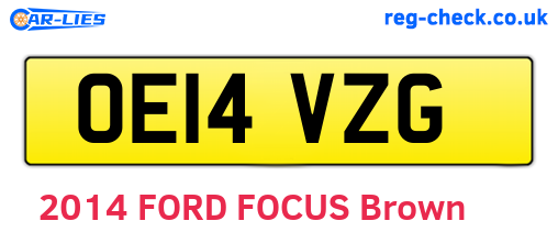 OE14VZG are the vehicle registration plates.