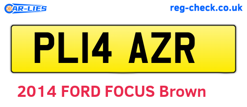 PL14AZR are the vehicle registration plates.