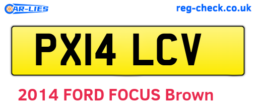 PX14LCV are the vehicle registration plates.