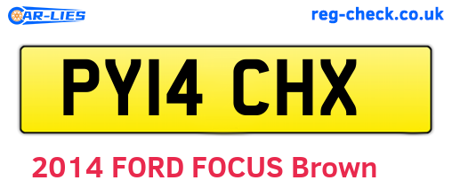 PY14CHX are the vehicle registration plates.