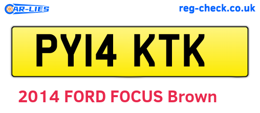 PY14KTK are the vehicle registration plates.