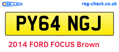 PY64NGJ are the vehicle registration plates.