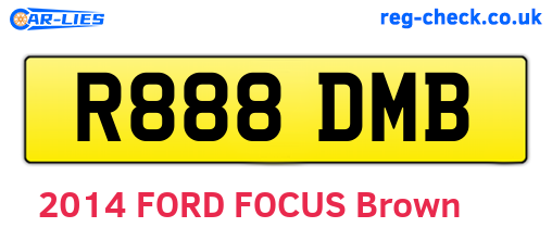 R888DMB are the vehicle registration plates.