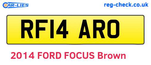 RF14ARO are the vehicle registration plates.