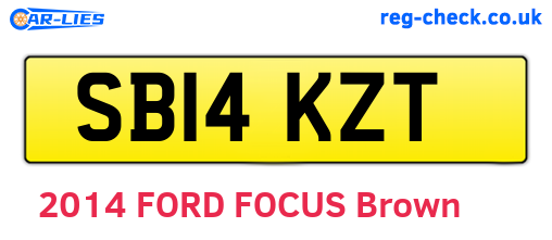 SB14KZT are the vehicle registration plates.