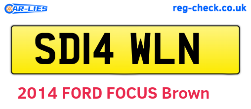 SD14WLN are the vehicle registration plates.