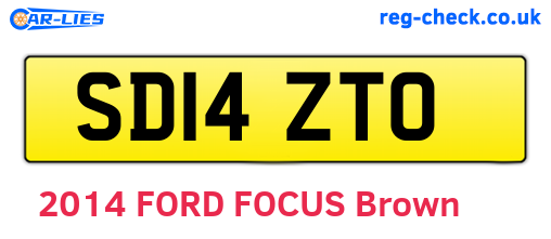 SD14ZTO are the vehicle registration plates.