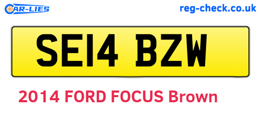 SE14BZW are the vehicle registration plates.
