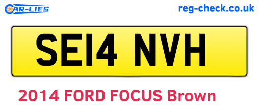 SE14NVH are the vehicle registration plates.