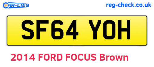 SF64YOH are the vehicle registration plates.