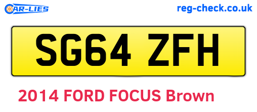 SG64ZFH are the vehicle registration plates.
