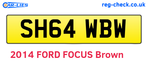 SH64WBW are the vehicle registration plates.