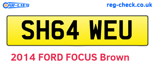 SH64WEU are the vehicle registration plates.