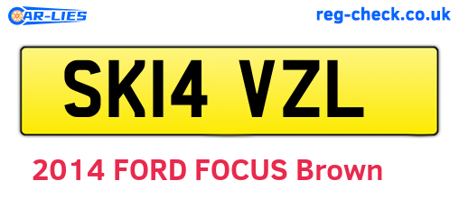 SK14VZL are the vehicle registration plates.