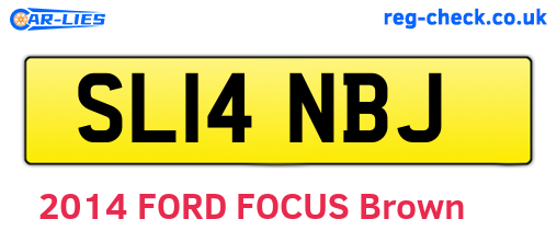 SL14NBJ are the vehicle registration plates.