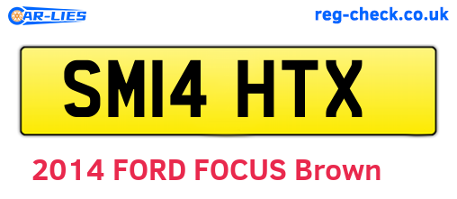 SM14HTX are the vehicle registration plates.