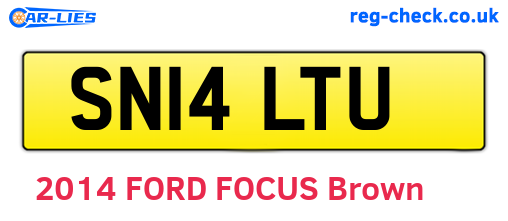 SN14LTU are the vehicle registration plates.