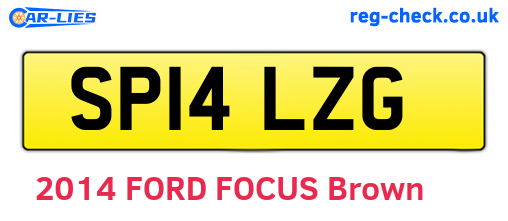 SP14LZG are the vehicle registration plates.