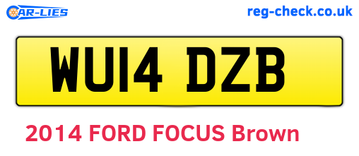 WU14DZB are the vehicle registration plates.