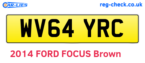 WV64YRC are the vehicle registration plates.