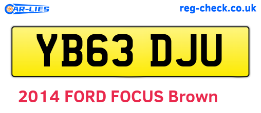 YB63DJU are the vehicle registration plates.
