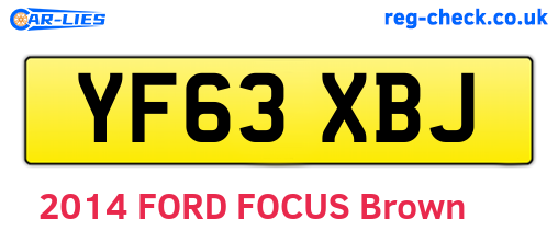 YF63XBJ are the vehicle registration plates.