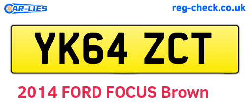 YK64ZCT are the vehicle registration plates.